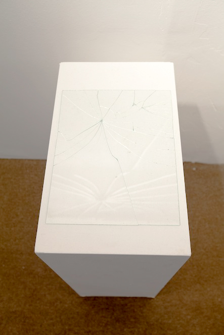 8.5" x 11" sheet of broken glass
